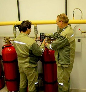 Обслуживание газовых систем пожаротушения